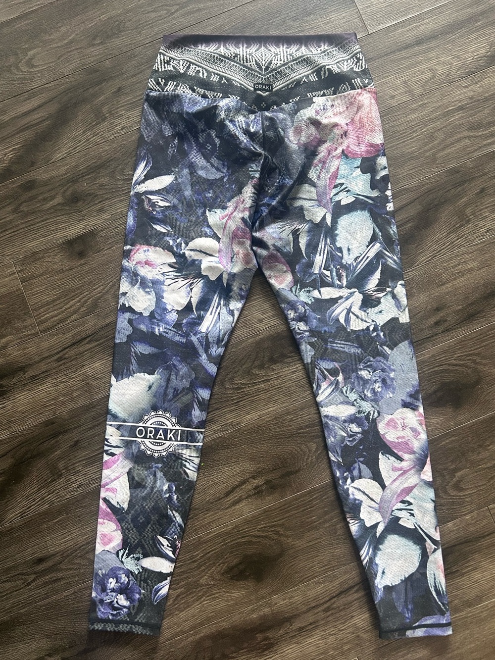 Legging ORAKI floral bleu & rose 🌺 – Taille L